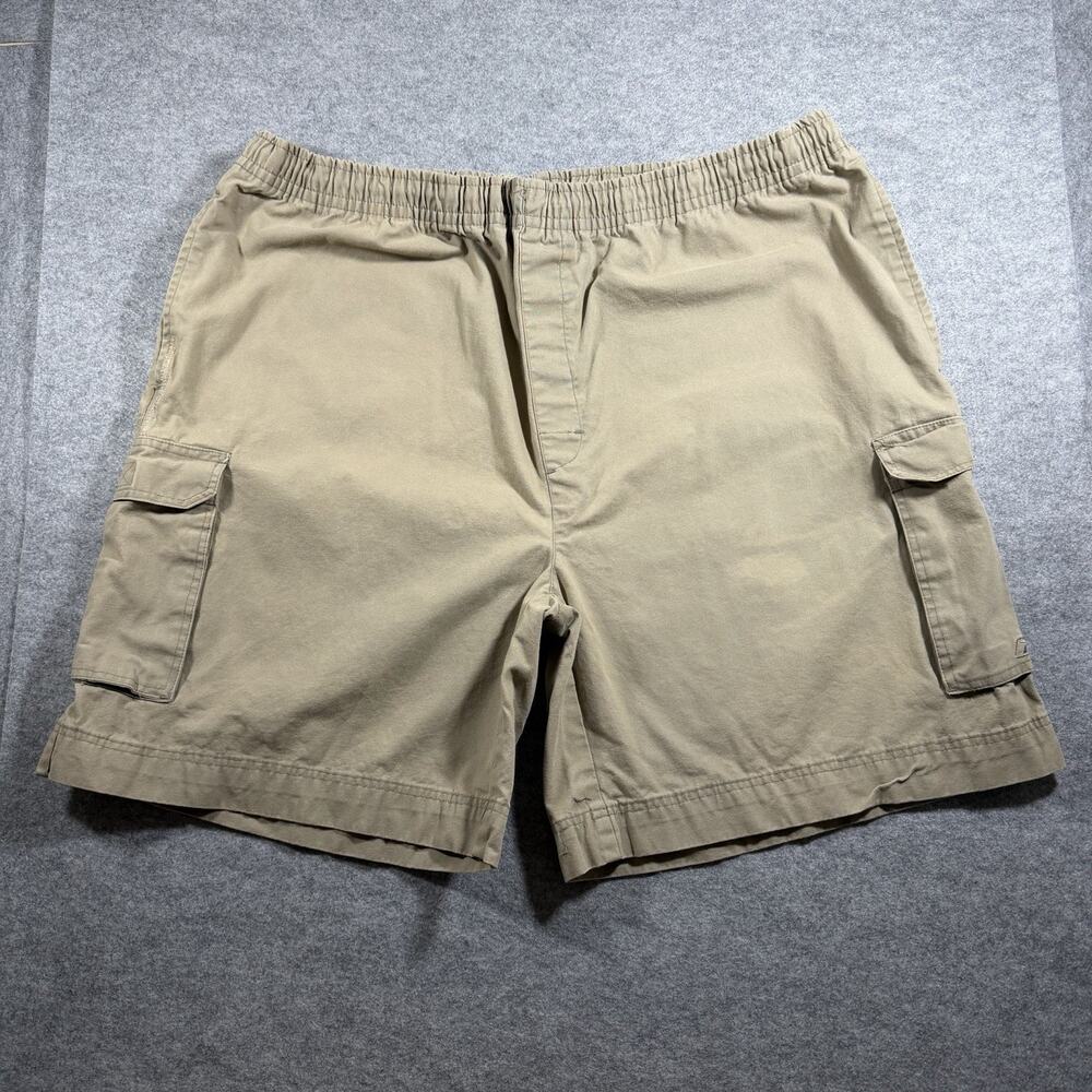 Reebok Cargo Shorts Mens 3XL Tan Drawstring Utility Cotton Outdoor Relaxed VTG